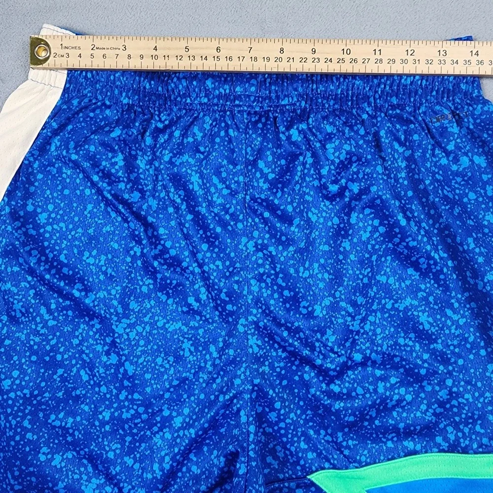 Nike NBA Authentic Milwaukee Bucks Shorts Mens 38 L City Edition Dri-Fit Blue